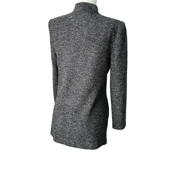 Women’s vintage St John Long jacket zip front Santana knit gray tweed size small - Picture 3 of 5